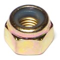 Midwest Fastener Nylon Insert Lock Nut, 1/4"-28, Steel, Grade 8, Yellow Zinc, 10 PK 76268